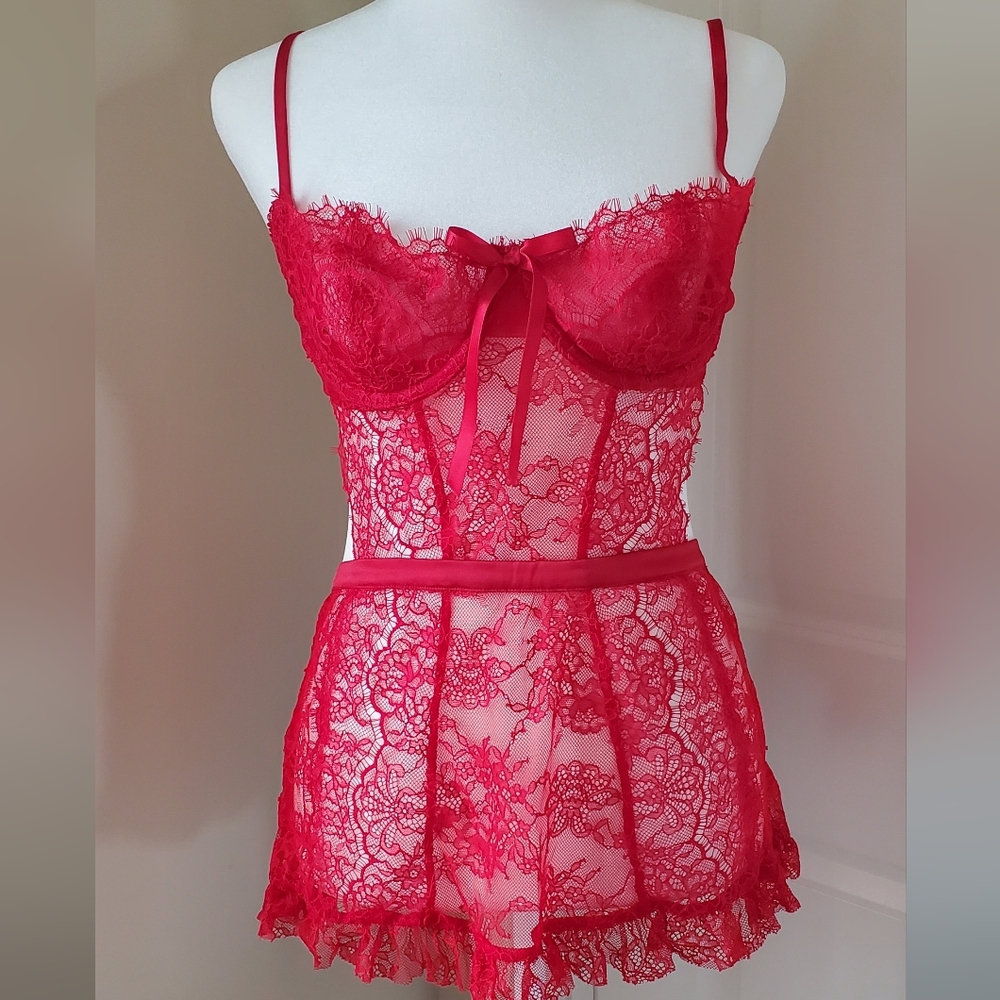 NWOT Wicked Unlined Lingerie Red
